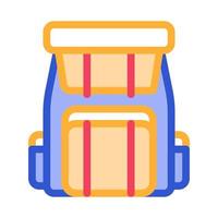 Backpack Knapsack Alpinism Equipment Vector Icon