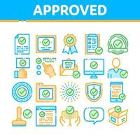 Approved Collection Elements Vector Icons Set