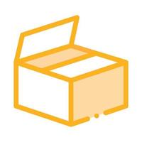 icono de vector de embalaje de caja de transporte de cartón