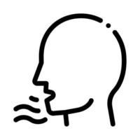 Ilustración de vector de icono negro humano jadeando