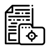 folder with audit information line icon vector illustration