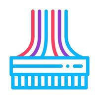 Ilustración de vector de icono de color de cables de computadora