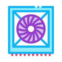 system fan computer component color icon vector illustration