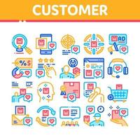 Buyer Customer Journey Collection Icons Set Vector