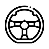 steering wheel black icon vector illustration