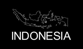 mapa de indonesia para aplicación, ilustración de arte, sitio web, pictograma, infografía o elemento de diseño gráfico. ilustración vectorial vector