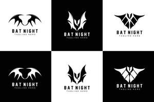 Bat Logo, Night Flying Animal Icon, Company Vector,Halloween Template vector