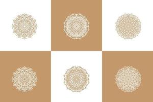 Mandala Flower Art Logo Background Design vector