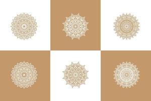 Mandala Flower Art Logo Background Design vector