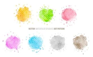 vector watercolor splashes -dot pattern, background for title and logo