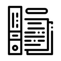 documentación electrónica de la ilustración de vector de icono de línea de auditoría