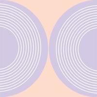 Back to back half circle with peach background illustration vector