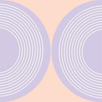 Back to back half circle with peach background illustration vector