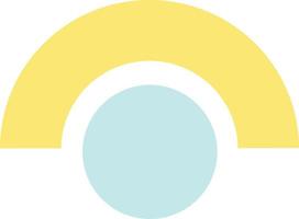 Half doughnut and circle combination illustration vector