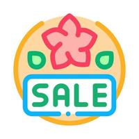 vacaciones de primavera venta descuento color icono vector ilustración