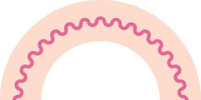Half doughnut shape vector
