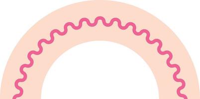 Half doughnut shape vector