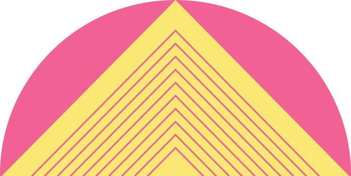 Half circle and triangle shape combination vector