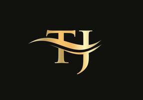 Letter TJ Logo Design for business and company identity. Creative TJ letter with luxury concept vector