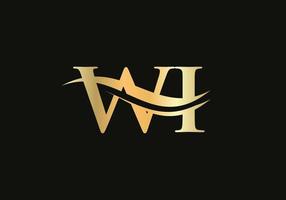 WI Logo Design for business and company identity. Creative WI letter with luxury concept vector