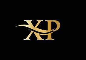 Elegant and stylish XP logo design for your company. XP letter logo. XP Logo for luxury branding. vector