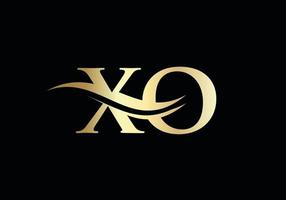 XO Letter Linked Logo for business and company identity. Initial Letter XO Logo Vector Template