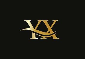 logotipo vinculado yx para la identidad comercial y de la empresa. vector de logotipo de letra creativa yx