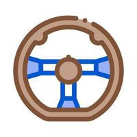 steering wheel color icon vector illustration