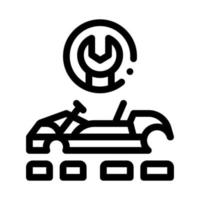 repair kart black icon vector illustration