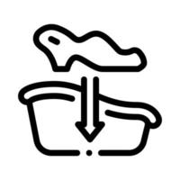 immerse in bath icon vector outline illustration