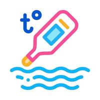 water thermometer icon vector outline symbol illustration