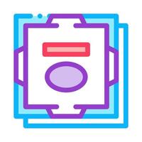 processor computer component color icon vector illustration