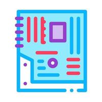 mainboard motheboard computer part color icon vector illustration