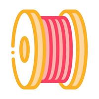 bobbin fiber color icon vector illustration