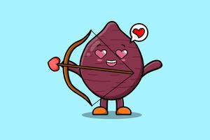 personaje de mascota de dibujos animados lindo cupido romántico vector