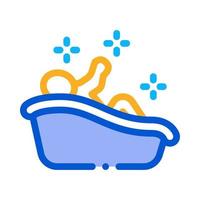 child bathing icon vector outline symbol illustration