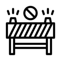 road barrier icon vector outline symbol illustration