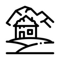 casa ártica icono vector contorno símbolo ilustración