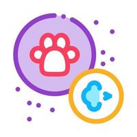 allergy on animals color icon vector illustration