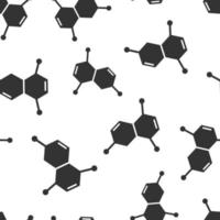 icono de ciencia en estilo plano. Ilustración de vector de células de ADN sobre fondo blanco aislado. concepto de negocio de patrones sin fisuras de evolución de moléculas.