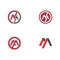 M Letter Logo Template vector