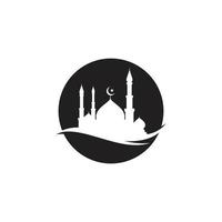Mosque Moslem icon vector Illustration