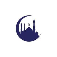 Mosque Moslem icon vector Illustration