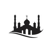 ilustración de vector de icono musulmán de mezquita
