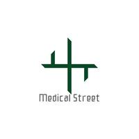 medical street symbol logo vector