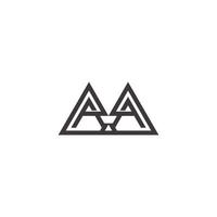 letter ma simple triangle geometric linear logo vector