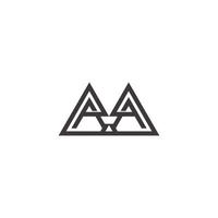 letter ma simple triangle geometric linear logo vector