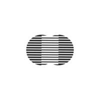 stripes motion silhouette round object logo vector