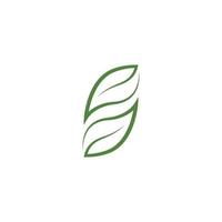 Logos of green Tree leaf ecology vector