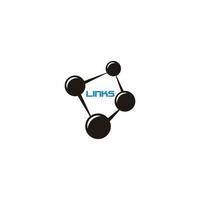 vector of links dots point simple strong connection symbol logo